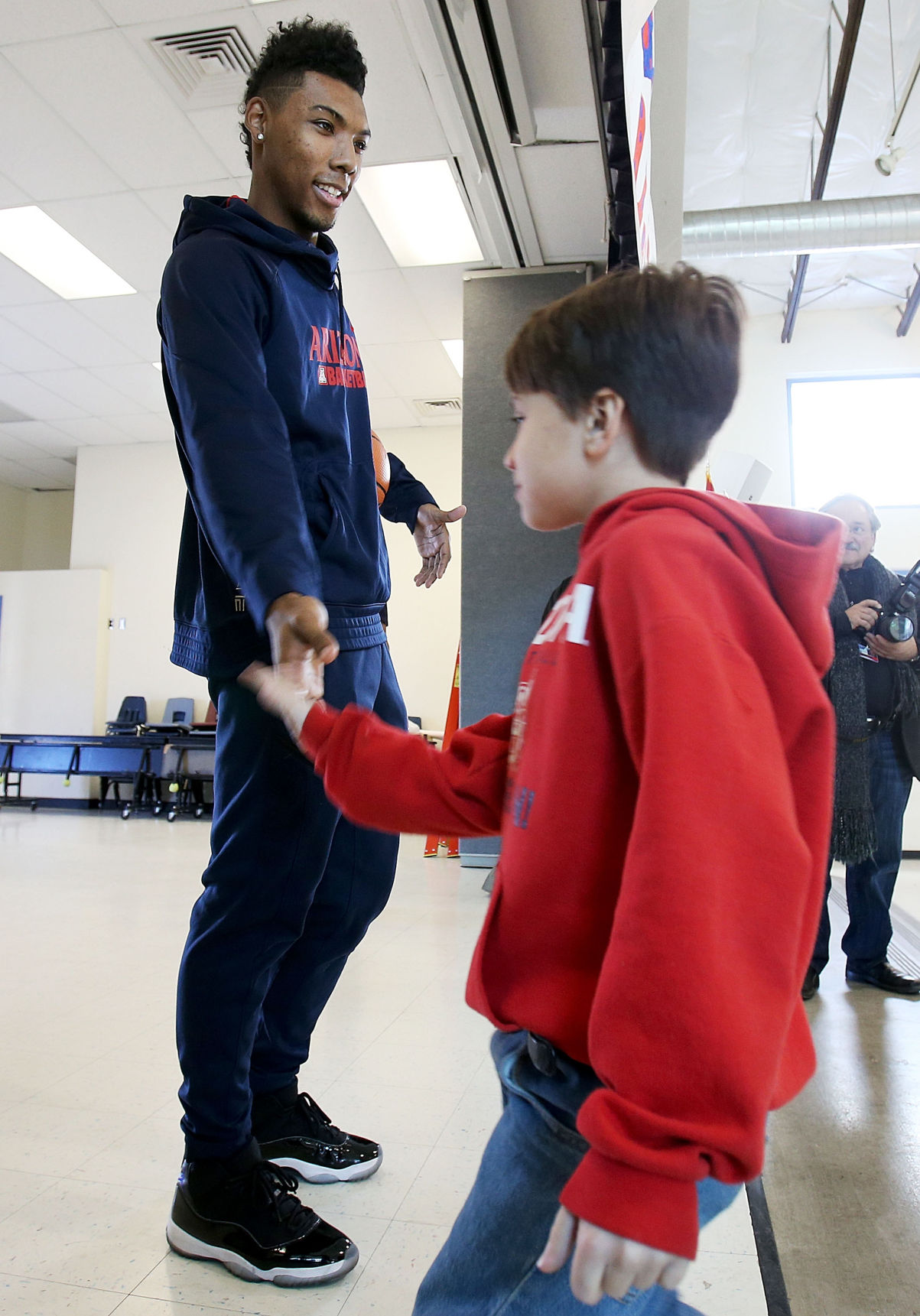 Allonzo Trier visits Davidson Elementary